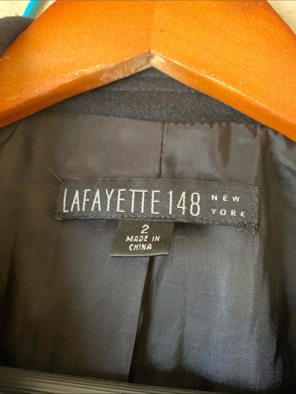 Lafayette 148 Wool Black Ruffle-Trim Zip Front Jacket AS IS - Picture 2 of 9